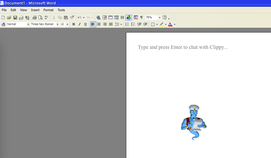 Clippy: una interfaz automatizada de Word de Microsoft para organizar el trabajo y editar documentos
