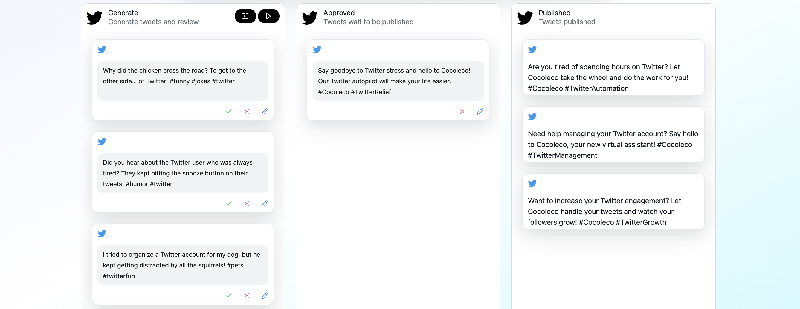 Cocoleco - A tool to help you build brands on Twitter