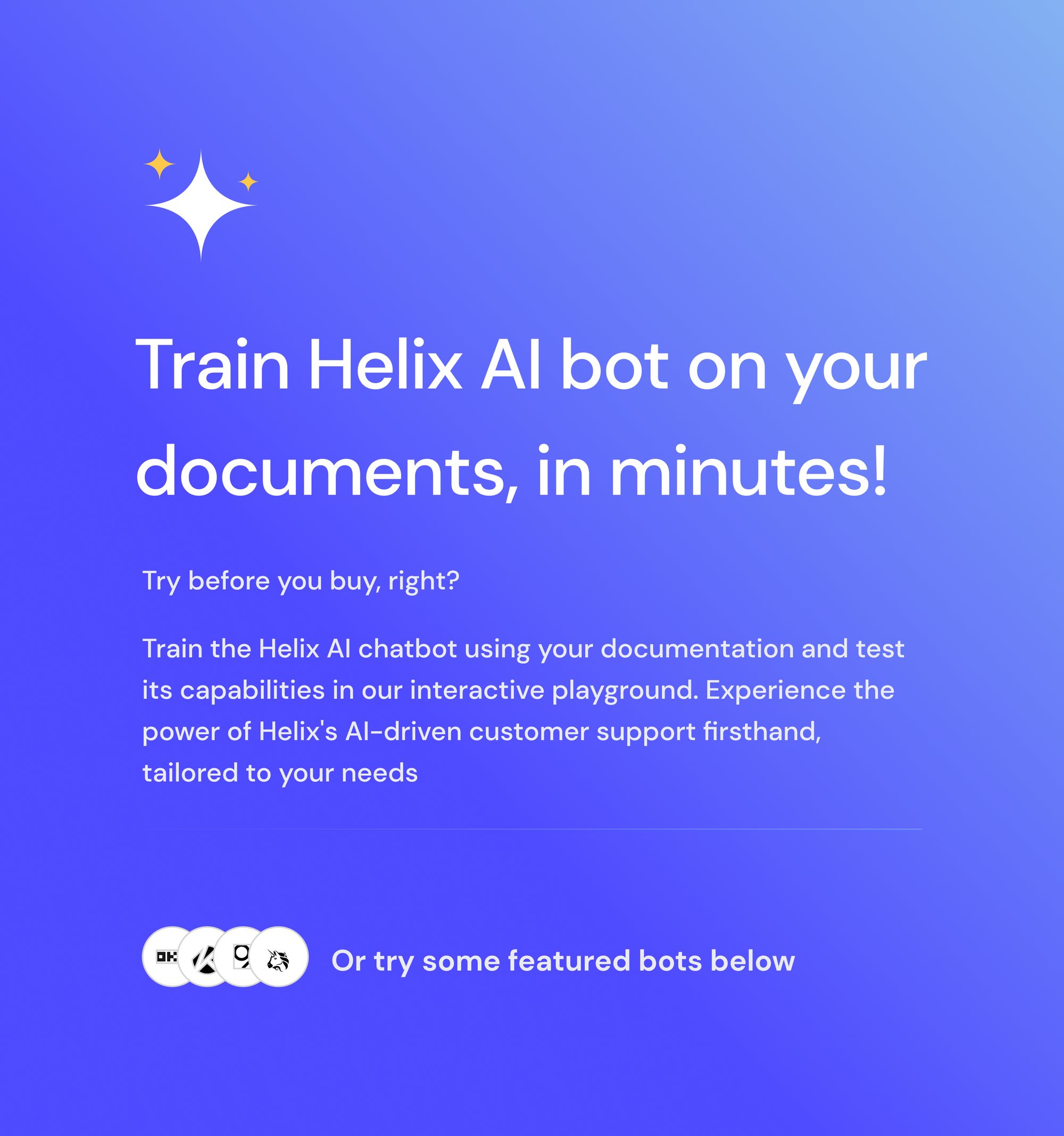 Helix - A platform to create custom chatbots