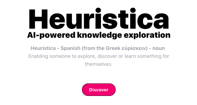 Heuristica - A tool to knowledge exploration for diverse topics