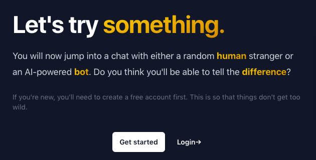 HumanFest - инструмент, который подключает пользователей к общению с незнакомцами или ботами