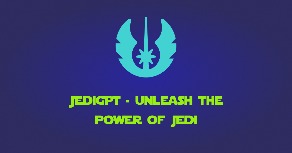 Jedigpt - чат -бот для руководства и совета, чтобы помочь пользователям стать джедаем