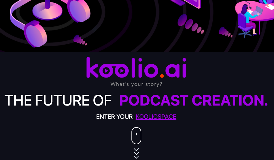 Koolio.ai - une plate-forme pour créer des podcasts