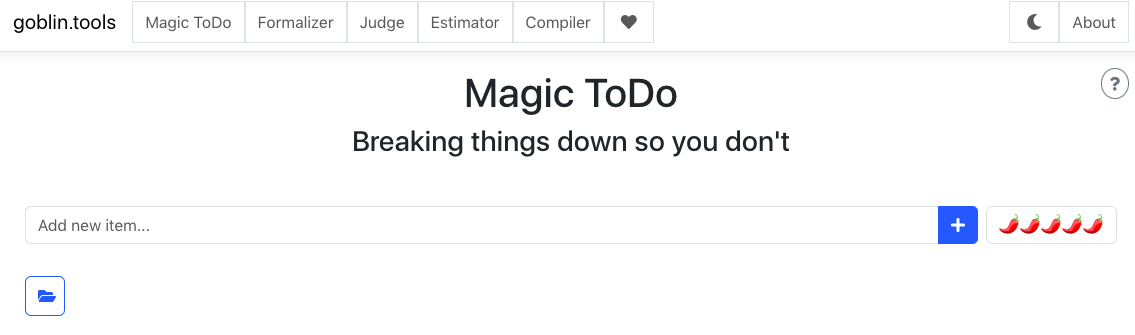 Magic Todo-複雑なタスクを管理可能なステップに分解するためのツール