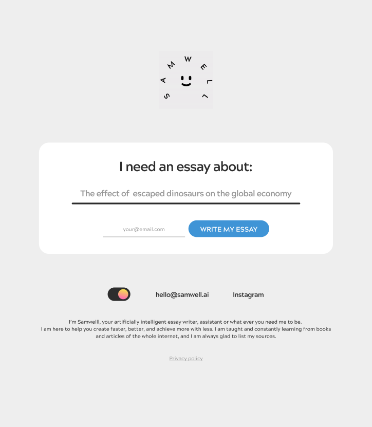 Samwell - A tool to generate plagiarism essays with AI assistance and MLA references