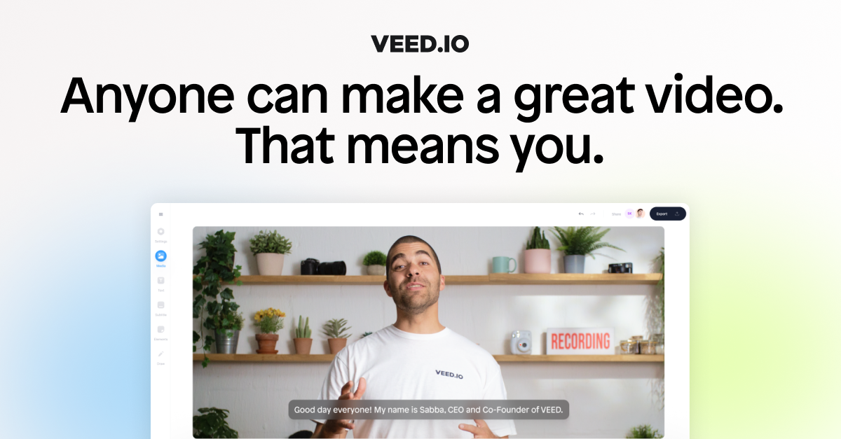 VEED - Eine Online -Videobearbeitungsplattform