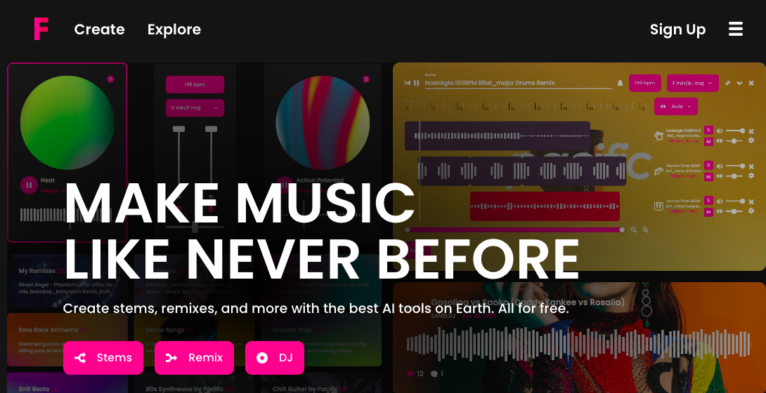 Fadr - A platform with tools to create and remix music
