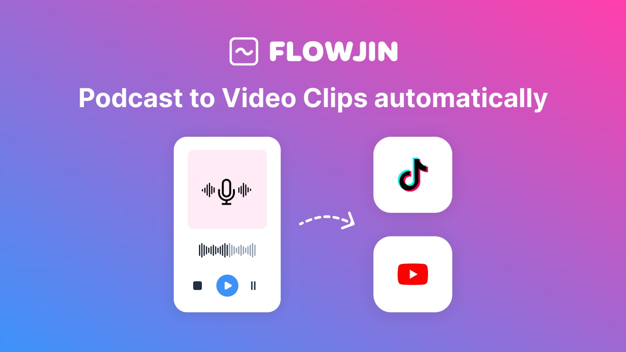 Flowjin - A tool to create social media clips from podcasts, audio and videos