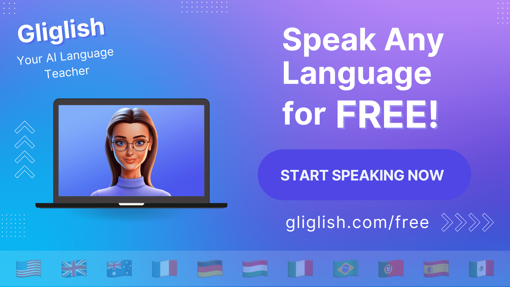 Gliglish-複数の言語を学び、話すためのツール