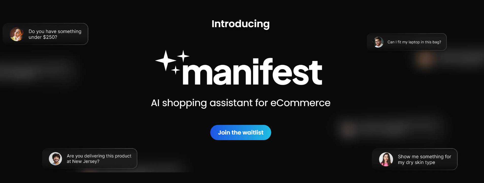 MANIFEST AI - Une application Shopify pour aider les acheteurs à trouver des produits et des informations pertinents