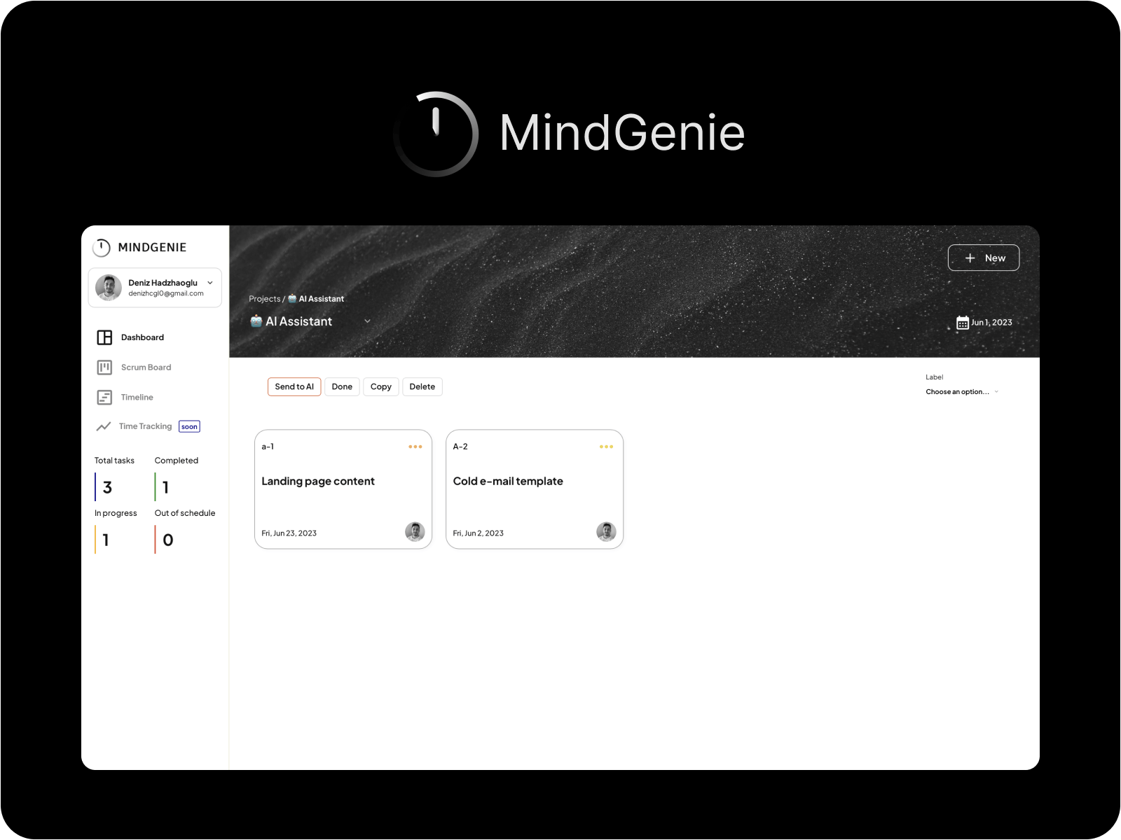 MindGenie - A time-management solution to plan, optimize tasks and activities