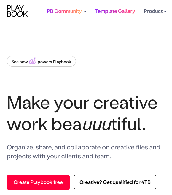Playbook AI - Une suite complète d'outils pour créer, stocker et partager l'art AI