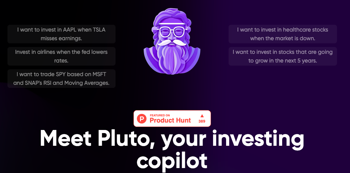 Pluto - An investing platform to make informed decisions to build and trade with confidence