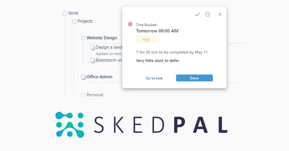 Skedpal - Ein Tool zum Kombinieren von Todo -Liste und Kalender für das Zeitmanagement