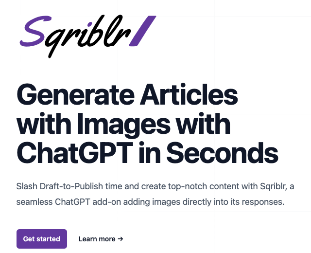 Sqriblr - Sqriblr automates image selection for ChatGPT users, simplifying content creation and increasing engagement