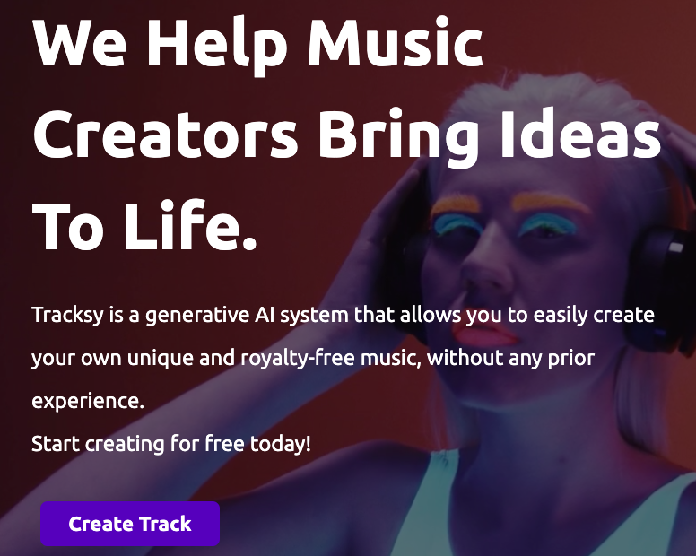 Tracksy - A tool for royalty free music creation