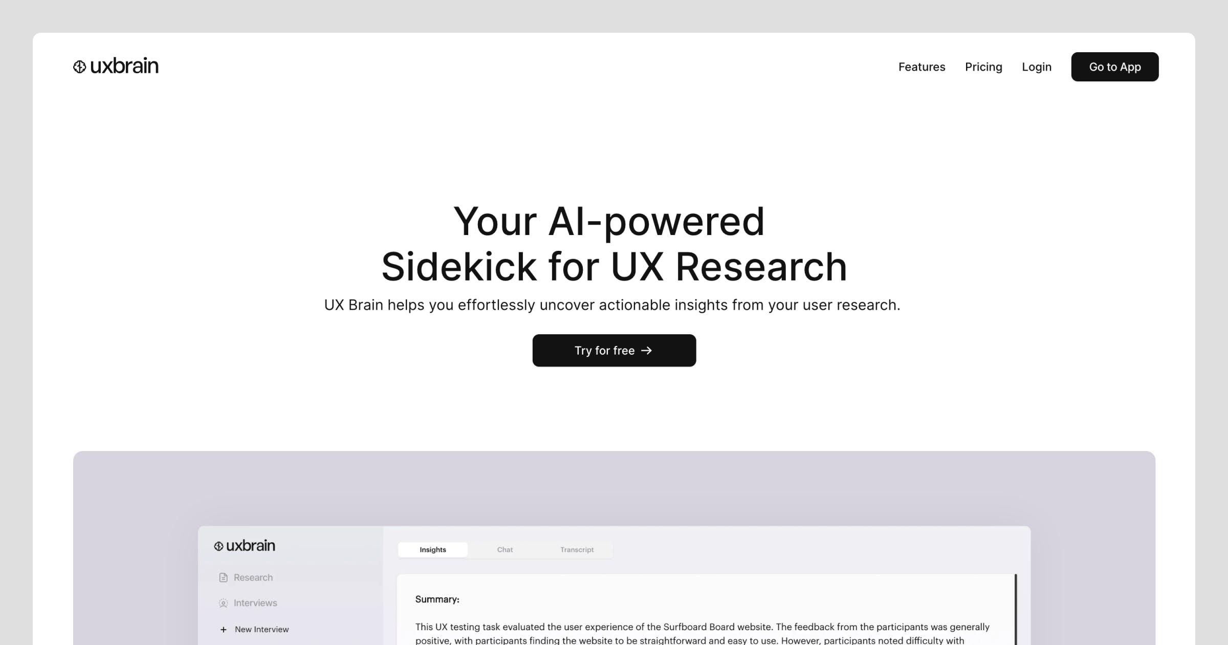 UX Brain - A tool to uncover actionable insights from user research
