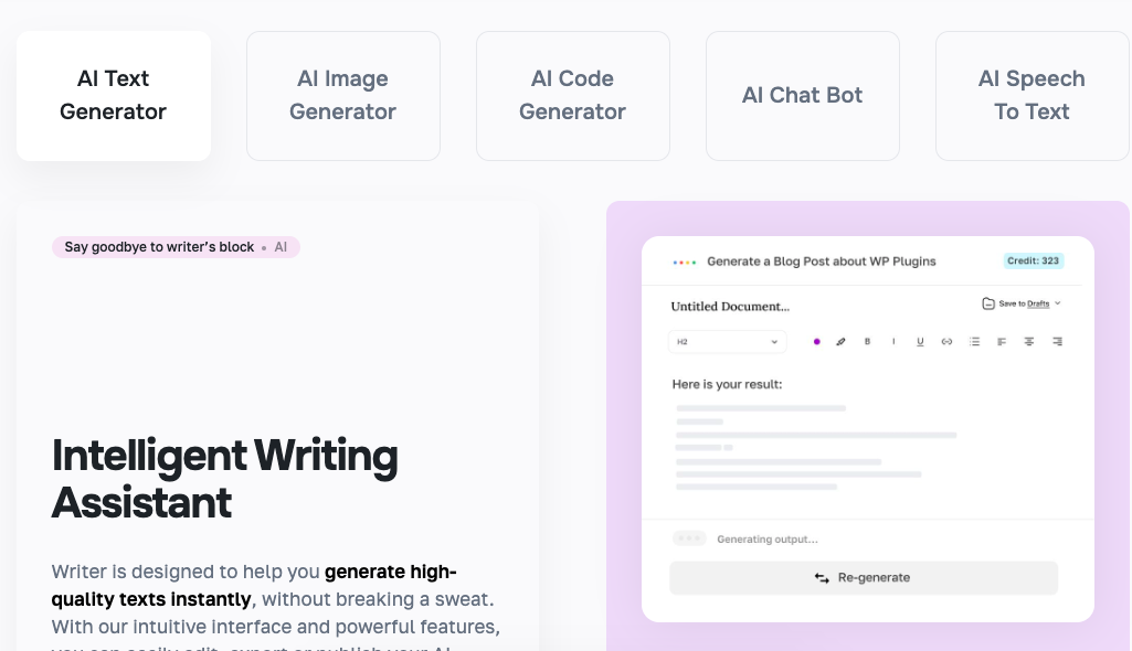 Buni AI - A platform to generate content, images, code, and chatbots