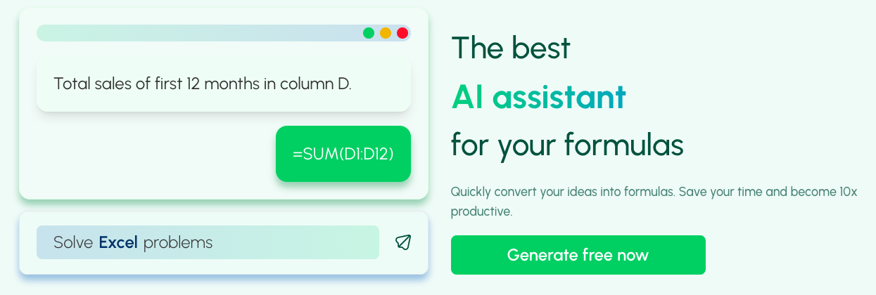 Formularizer - An AI assistant for spreadsheet programs
