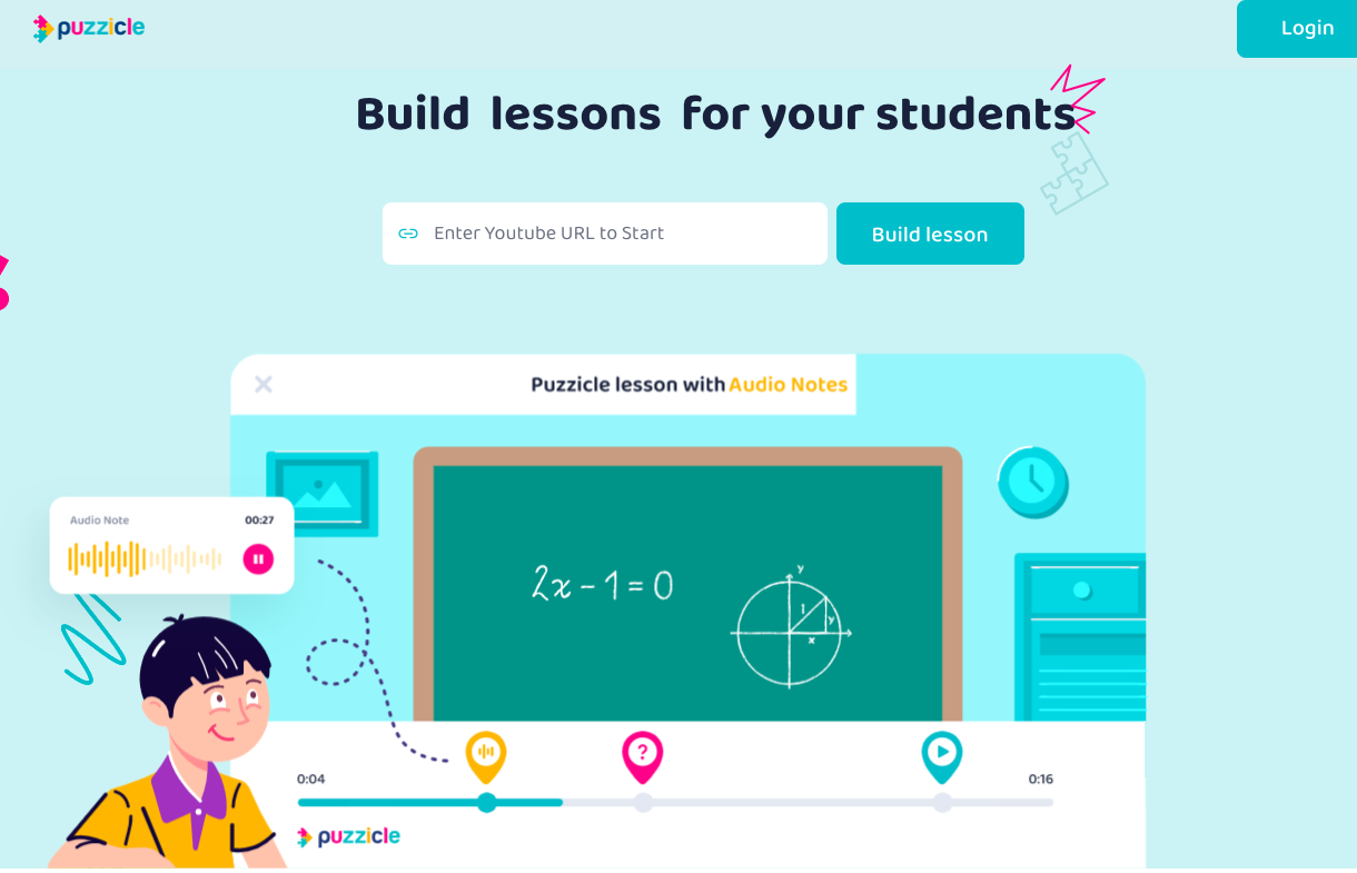 Puzzicle - A platform for creating engaging, personalized, multimedia lessons